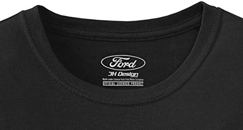 JH Design Group Ford Mustang חולצת טריקו במצוקה של חולצת הצוואר האמריקאית במצוקה